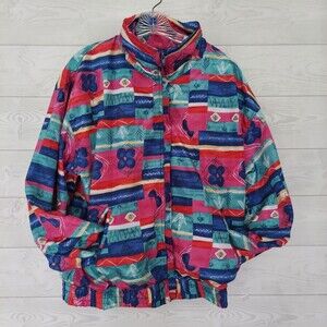 Vintage EVR Jacket Size Medium Windbreaker Bomber - Div Rousseau Apparel Group